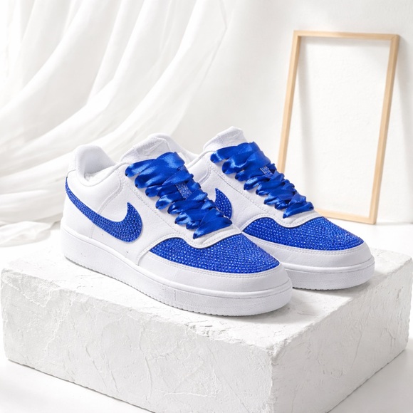 Nike Shoes - Custom Nike Air AF1 Rhinestone Shoe, Wedding , Prom, Dance, Quincenera